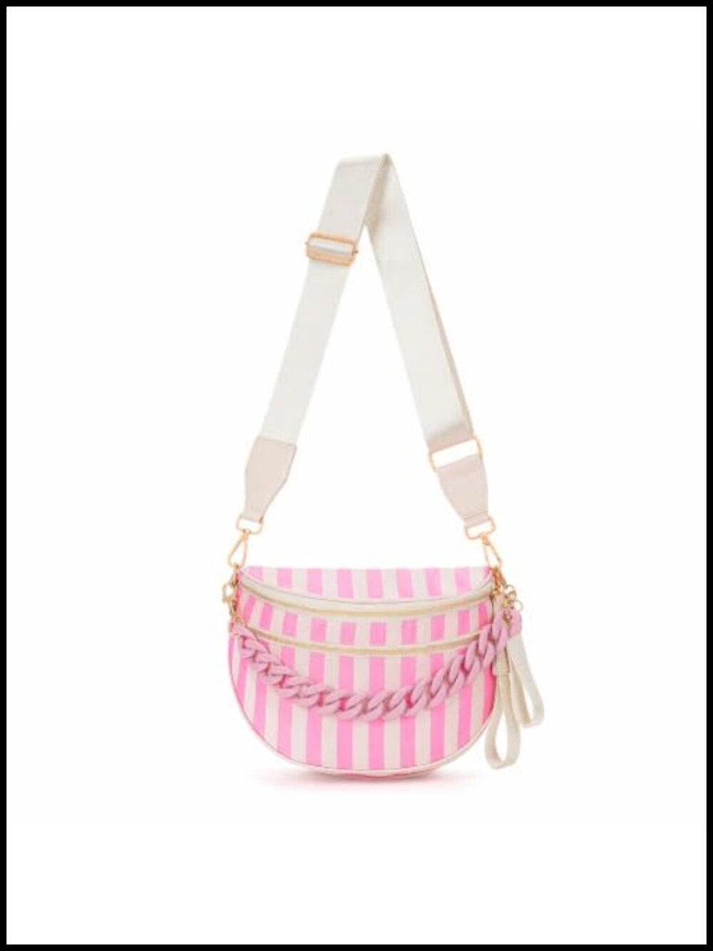 Waterproof Nylon Crossbody Bag Spacious Bum Bag Adjustable Strap